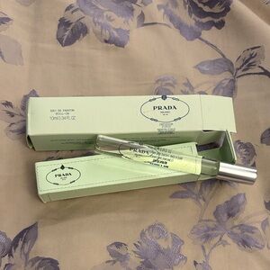 Prada Fragrance Rollerball with leather Light Green Box